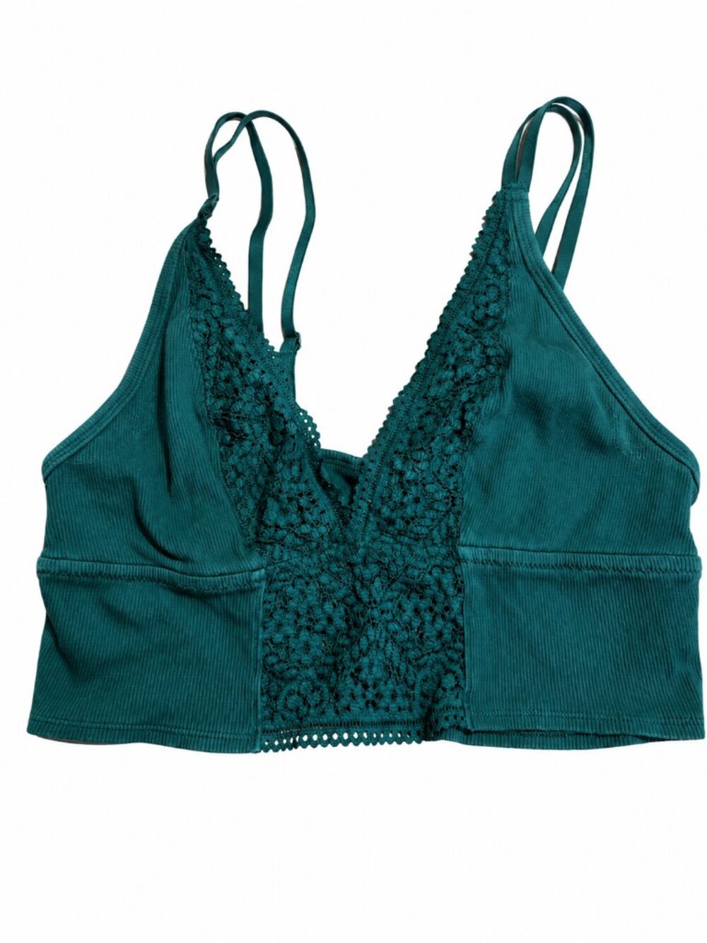 💸 Bargain Bin 💸– Aerie – Forest Green Lace Bralette – Size L
